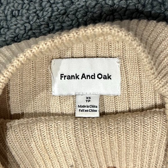 Frank & Oak Women's The Seacell Mockneck Sweater in Tan - XS - Picture 3 of 3